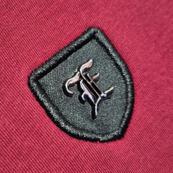Easy Fashion Ltd. Burgundy Crested Zip-Up Hoodie (UNISEX WOMEN'S XL/MENS L) - Picture 1 of 16